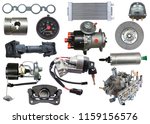 auto spare parts car on the... | Shutterstock . vector #1159156576