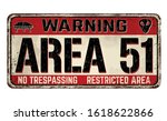 Area 51 Vintage Rusty Metal...