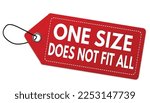 one size does not fit all red...