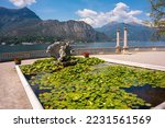 Panoramic view of lake Como in Italy, a popular turist destination