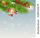 christmas background with green ... | Shutterstock .eps vector #528924679