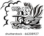 mythical horseman with a sword... | Shutterstock .eps vector #66208927