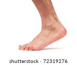 Bare Male Foot Walking