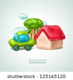 plasticine objects | Shutterstock .eps vector #125165120