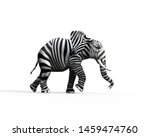 Elephant With Zebra Skin In The ...
