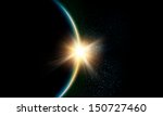 planet earth with appearing... | Shutterstock . vector #150727460