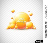 abstract orange speech bubble ... | Shutterstock .eps vector #78858097