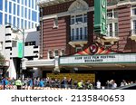 Small photo of AUSTIN, TEXAS - MARCH 12, 2022: SXSW South by Southwest Annual music, film, and interactive conference and festival. Congress Avenue, Paramount Theater, 2022 SXSW film festival.