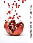Ripe Pomegranate Fruit  Opened