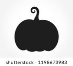 black pumpkin shape icon.... | Shutterstock .eps vector #1198673983