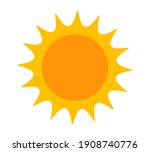 sun. yellow icon on white... | Shutterstock .eps vector #1908740776