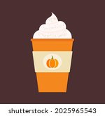 pumpkin spice latte  autumn... | Shutterstock .eps vector #2025965543