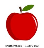 red apple   vector illustration