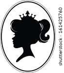 girl princess silhouette on... | Shutterstock .eps vector #161425760