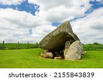 Small photo of The Brownshill Dolmen, officially known as Kernanstown Cromlech, a magnificent megalithic granite capstone, weighing about 103 tonnes, located in County Carlow, Ireland