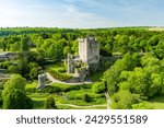 Small photo of Blarney Castle, medieval stronghold in Blarney, near Cork, known for its legendary world-famous magical Blarney Stone aka Stone of Eloquence, and renowned awe Blarney Gardens. County Cork, Ireland.