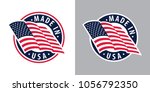 made in usa  united states of... | Shutterstock .eps vector #1056792350