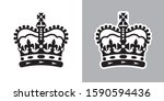 imperial state crown of the uk  ... | Shutterstock .eps vector #1590594436