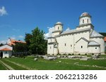 Small photo of Monastery Mileseva founded by Serbian King Stefan Vladislav Nemanjic in 1234. with a famous fresco of White Angel or Myrrhbearers on Christ's Grave. Monastery is located near Prijepolje, Serbia.