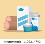 supermarket set products with... | Shutterstock .eps vector #1102314743