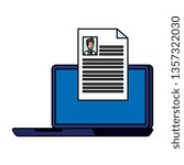 laptop with doctor curriculum... | Shutterstock .eps vector #1357322030
