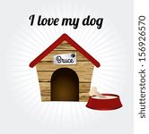 i love my dog over gray... | Shutterstock .eps vector #156926570