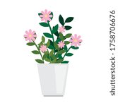 house pot plant on white... | Shutterstock .eps vector #1758706676