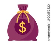 money bag economy isolated icon ... | Shutterstock .eps vector #1920652520