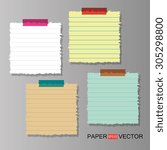 paper sheet design  vector... | Shutterstock .eps vector #305298800