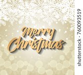 bright merry christmas card | Shutterstock .eps vector #760093519
