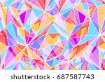 abstract colorful triangular... | Shutterstock .eps vector #687587743