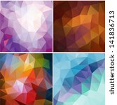 Set Of Four Colorful Abstract...