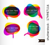 set of four colorful speech... | Shutterstock .eps vector #174987116