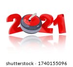 3d illustration of curling 2021 ... | Shutterstock . vector #1740155096