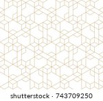 abstract geometric pattern with ... | Shutterstock .eps vector #743709250