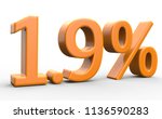 orange 3d numbers percentage... | Shutterstock . vector #1136590283