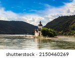 Romantic Rhine valley is a winemaking area in a beautiful summer day, Germany, Kaub