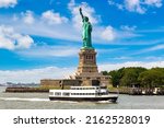Statue of liberty and tourist...