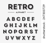 graphic retro letters set | Shutterstock .eps vector #247303729