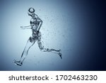 Human Body Shape Of A Running...