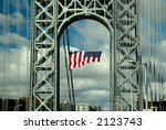 Large American Flag Flying From ...