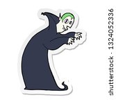 sticker of a cartoon spooky... | Shutterstock .eps vector #1324052336