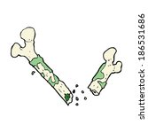gross broken bone cartoon | Shutterstock .eps vector #186531686