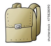 freehand drawn cartoon bag | Shutterstock . vector #475828090