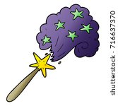 cartoon magic wand | Shutterstock .eps vector #716637370