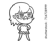 cartoon undead vampire girl | Shutterstock .eps vector #716728999