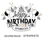 happy birthday to you. hand... | Shutterstock .eps vector #379499470