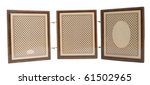 three isolated old wooden... | Shutterstock . vector #61502965