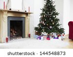 Fireplace And Christmas Tree...