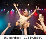 Woman Singing In Concert On...